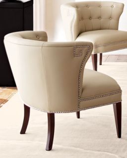 Global Views Creamy Leather Scoop Chair   The Horchow Collection