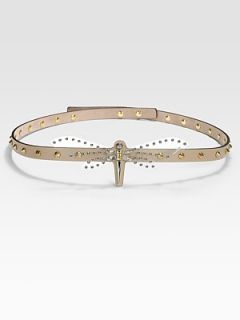 Gucci   Swarovski Crystal & Dragonfly Leather Belt    