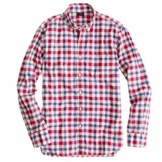 Slim Secret Wash shirt in Danbury red check   slim shirt shop   Mens 