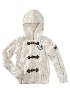 Buy Levis Chunky Toggle Hooded Cardigan, Cream online at JohnLewis 