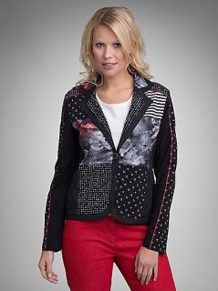 Buy Betty Barclay Printed Jacket, Black/Red online at JohnLewis 
