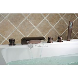 Wholesale Yufaik Oil rubbed Bronze Waterfall Widespread Bathtub Faucet 