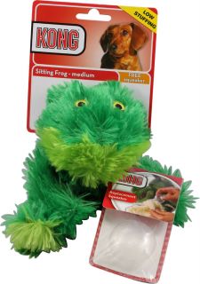 Kong Sitting Frog Medium and Free Squeaker    1 Toy   Vitacost 