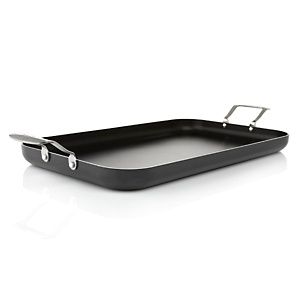 TE Gourmet Color Collection Hard Anodized Double Burner Griddle