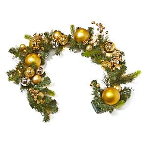 Winter Lane Battery Operated 5 LED Garland with Ornaments 