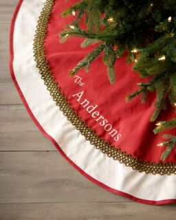 Monogrammed Christmas Tree Skirt   The Horchow Collection