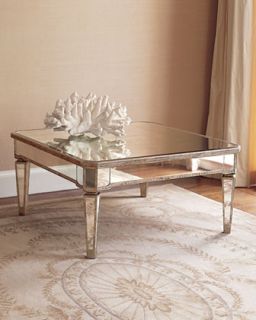 Amelie Mirrored Coffee Table   The Horchow Collection