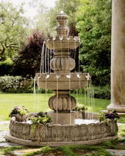 Three Tier Castle Fountain   The Horchow Collection