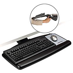 3M™ 75% Recycled Adjustable Keyboard Tray, 6.7H x 28.25W x 12D 