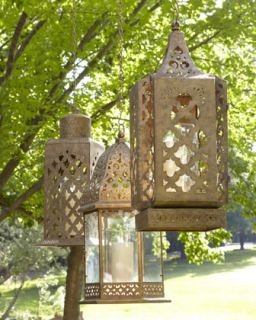 Marrakesh Burnished Outdoor Lanterns   The Horchow Collection