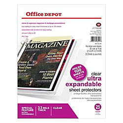 Office Depot® Brand Top Loading Sheet Protectors, Heavyweight, Clear 