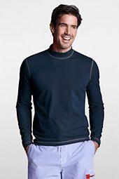 Mens Long Sleeve Mockneck Rash Guard