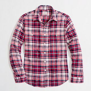 Factory flannel workshirt in classic plaid   Flannel   FactoryMens 
