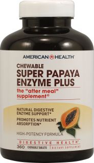 American Health Super Papaya Enzyme Plus Chewable    360 Chewable 