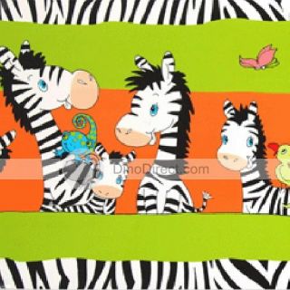 Wholesale Children Cartoon Zebra Home Decor Adhesive PVC Wall Sticker 