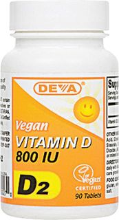 Deva Vegan Vitamin D    800 IU   90 Tablets   Vitacost 