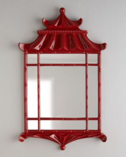 Red Pagoda Mirror   The Horchow Collection