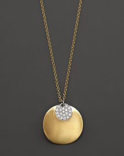 Meira T 14 Kt. Yellow Gold/Large Diamond Medallion Necklace 