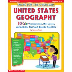 Scholastic Map Overhead US Geography by Office Depot