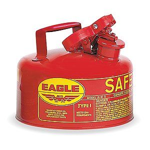 EAGLE MANUFACTURING COMPANY Type I Safety Can,1 gal.,Red,8 H,9 OD 