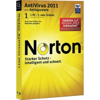 Norton Antivirus 2011 inkl. Update auf 2012   1 User Vollversion im 