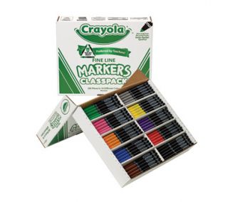 Crayola Broad Line Original Markers Classpack, 256 Colored Markers