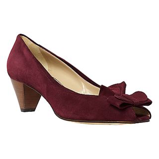 Buy Hobbs Honi Suede Peep Toe Court Shoes, Purple online at JohnLewis 