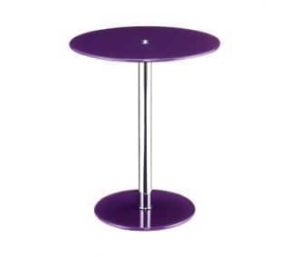 Altra Round Chrome Accent Table, Purple