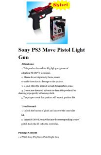 Sony PS3 Move Pistol Light Gun på Tradera. Tillbehör  PlayStation 