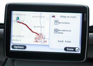 The TomTom GO LIVE 1535 showed us there were no delays on the route to 