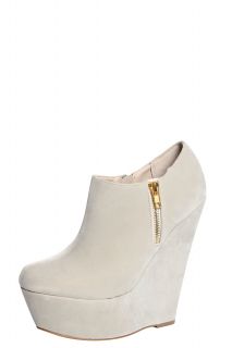  Sale  Footwear  Poppie Beige Suedette Extreme Platform 