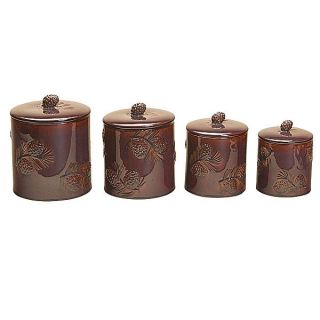 Big Sky Carvers Pinecone Canisters   Set of 4   Save 0% 