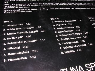 Stora Tuna Spelmanslag  Hemfäla (LP) folkmusik EX/EX Dalarna på 