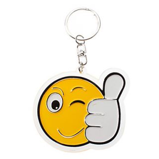 USD $ 1.39   Yellow Smiley Face Good Job Keychain,  On 