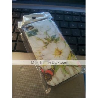 USD $ 2.79   White Flower Pattern Hard Case for iPhone 4 and 4S (Multi 