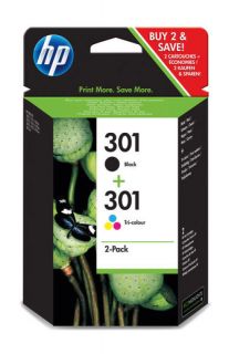 HP 301 Combo pack Black/ Tri  colour Ink Cartridges  Ebuyer
