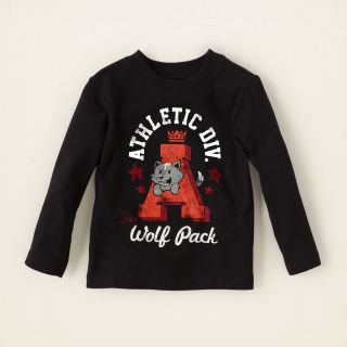 baby boy   graphic tees   long sleeve   wolf pack tee  Childrens 