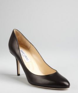 Jimmy Choo black leather Gilbert pointed toe pumps   up to 