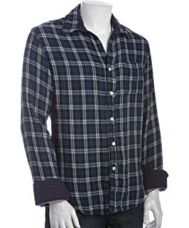 Gilded Age morgan plaid cotton flannel Harrison button front shirt