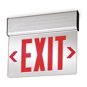 ACUITY BRANDS LIGHTING Exit Sign,LED,Aluminum,New York Approved 