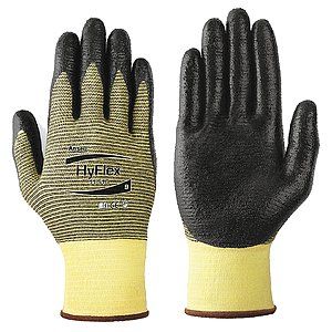 ANSELL Cut Resistant Gloves,Yellow/Black,S,PR   4KYR3    