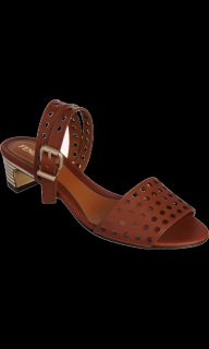 Fendi Perforated Two Piece Sandal 