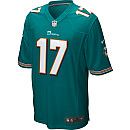 NIKE Mens Miami Dolphins Ryan Tannehill Game Team Color Jersey 