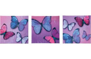 Metallic Butterfly Triple Wall Art   20x20 from Homebase.co.uk 