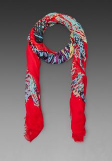 MARC BY MARC JACOBS Woven Island Pine Scarf in Rock Lobster Multi at 