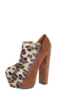  Sale  Footwear  Louisa Tan Suedette Leopard Platform 