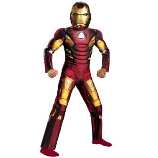 Avengers Iron Man Mark VII Light Up Muscle Chest Boys Costume   Small 