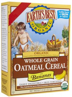Earths Best Organic Wholegrain Oatmeal Cereal with Bananas