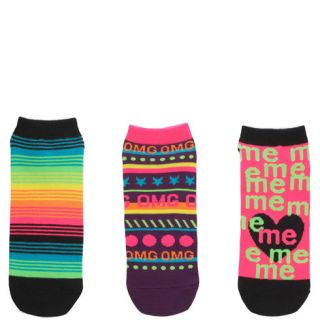 Womens   Minicci   Womens (3 pk) Neon Low Cut Socks   Payless Shoes