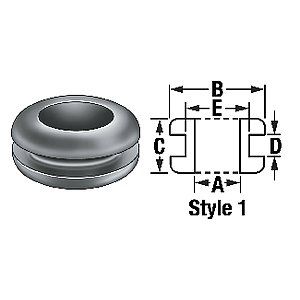  APPROVED VENDOR Grommet,SBR,1,3/4 ID,5/16 Dia,Pk50   3MPL8 